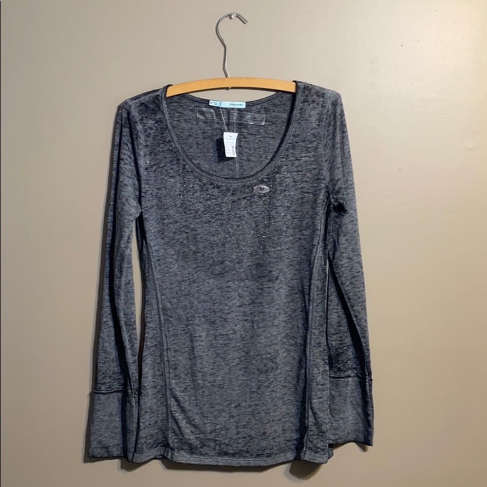 NWT Maurices Long Sleeve Charcoal Tee M